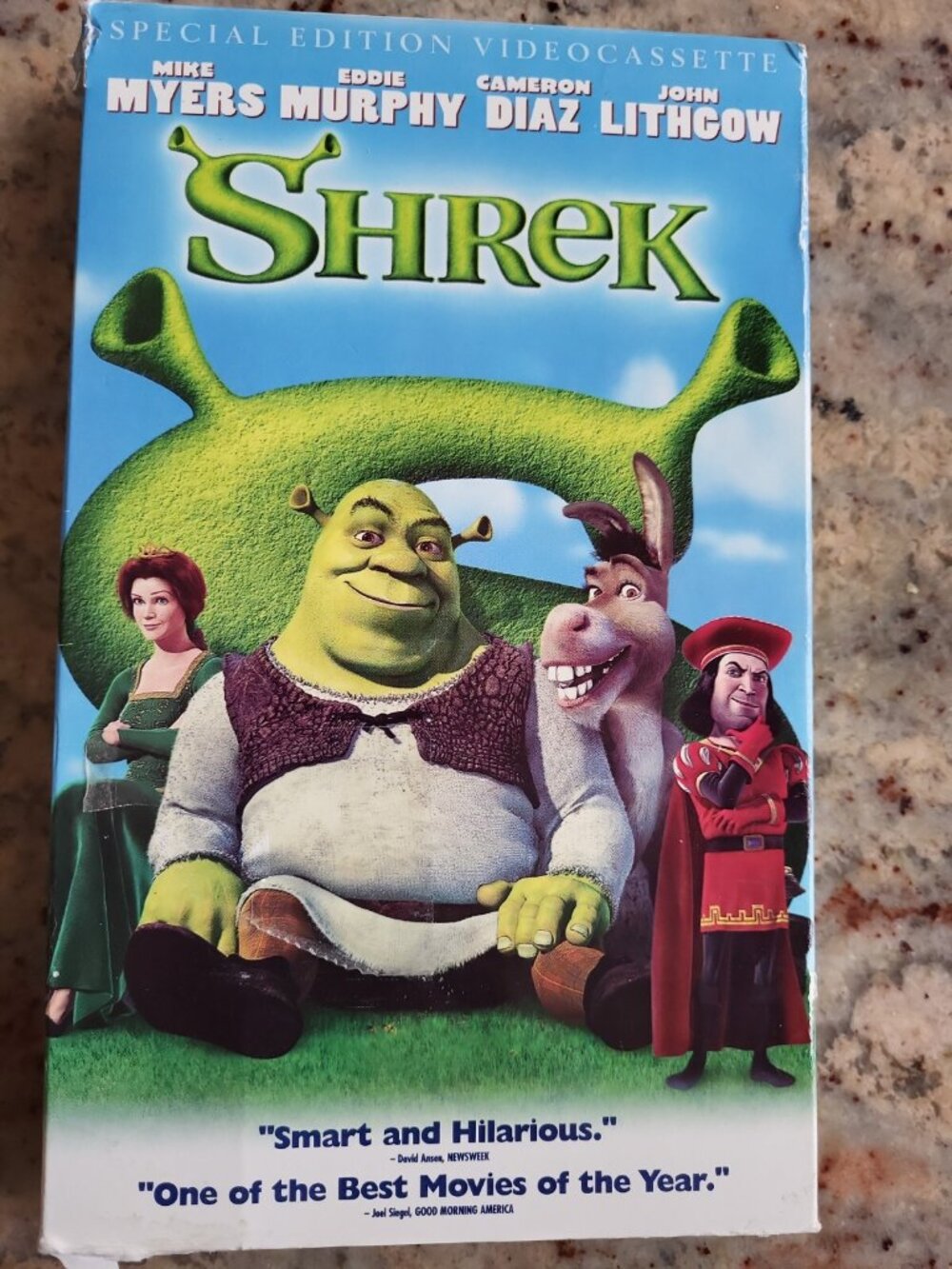 Shrek (VHS, 2001)  Special addition video cassette, Dream works kids family film
